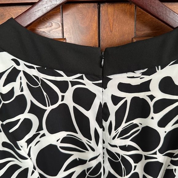 Jessica Howard Women's Black White Pattern Midi Sleeveless Dress Size 10P NWOT - Picture 7 of 14